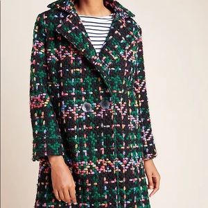 Anthropologie Pepaloves Piccadilly Tweed Coat